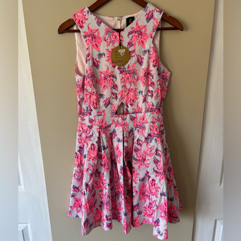 Passion Fusion Floral Pink Fit n Flare Dress